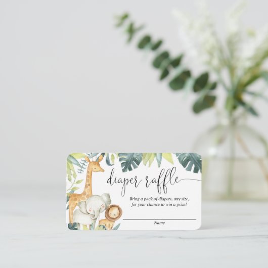 Safari-Tiere geschlechtsneutrale Gewinnerkarten Begleitkarte (Stehend Vorderseite)