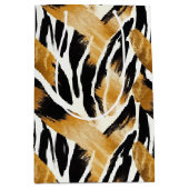 Safari Tiere Gold und Schwarz Mittlere Geschenktüte (Vorderseite)