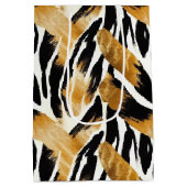 Safari Tiere Gold und Schwarz Mittlere Geschenktüte (Rückseite)