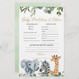 Safari-Tiere Grünpflanzen Babyprognosen Ratschläge