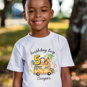 Safari-Tiere Jungen Geburtstag T-Shirt