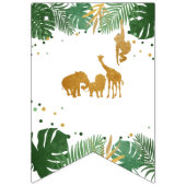 Safari Tiere Jungle Wild One Happy Birthday Wimpelkette (Erste Fahne)