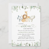 Safari-Tiere, Jungle, Wildtiere, Babydusche Einladung (Vorderseite)