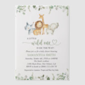 Safari-Tiere, Jungle, Wildtiere, Babydusche Pergament Einladungen (Vorderseite)