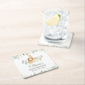 Safari-Tiere, Jungle, Wildtiere, Babydusche Rechteckiger Pappuntersetzer (Vor Ort)