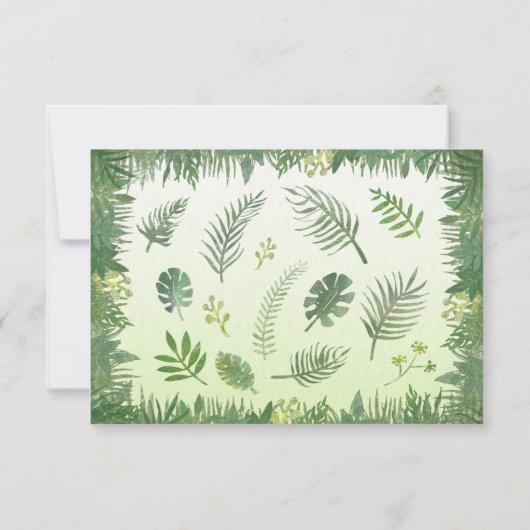 Safari-Tiere Kinder-Party einladen (klein) Einladung (Rückseite)