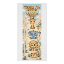 Safari-Tiere Kinder-Wachstumsdiagramm — Wachsen se