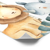 Safari-Tiere Kinderdusche Begrüßungszeichen Poster (Ecke)