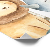 Safari-Tiere Kinderdusche Begrüßungszeichen Poster (Ecke)