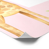 Safari-Tiere Mädchen Babydusche Begrüßungszeichen Poster (Ecke)