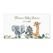 Safari-Tiere Mini-Wasserflasche oder Champagner (Vorne)