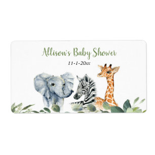 Safari-Tiere Mini-Wasserflasche oder Champagner