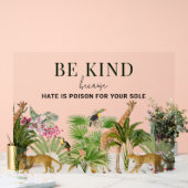 Safari-Tiere mit inspirierendem Zitat Acrylschild (Hochzeit)