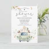 Safari-Tiere mit Kinderdusche Einladung (Stehend Vorderseite)