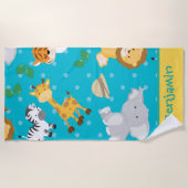Safari-Tiere Niedlich und knuddelig Strandtuch (Vorderseite)