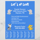 Safari-Tiere: Niedliche Kinderbetreuung Flyer (Vorne)