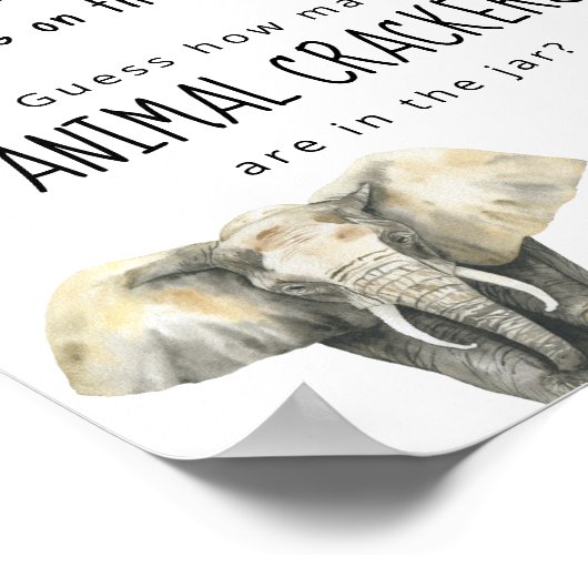Safari-Tiere - Raten Sie mal, wie viele Tierknacke Poster (Ecke)