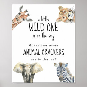 Safari-Tiere - Raten Sie mal, wie viele Tierknacke Poster