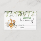 Safari-Tiere schätzen wie viele Begleitkarte (Vorderseite)