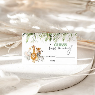 Safari-Tiere schätzen wie viele Begleitkarte