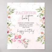 Safari Tiere Schnuller Jagd Baby Dusche Spiel Post Poster (Vorne)