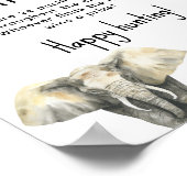 Safari-Tiere - Schnuller-Jagd Kinderdusche Poster (Ecke)