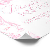 Safari-Tiere Toile de Jouy Pink Verlosung Poster (Ecke)