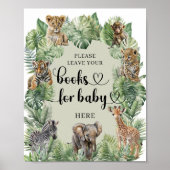 Safari-Tiere Tropische Grünbücher für Babys Poster (Vorne)