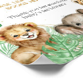 Safari-Tiere Tropische Vegetation Kinderduschbüche Poster (Ecke)