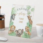 Safari-Tiere Tropische Vegetation Kinderdusche bev Sockelschild (In SItu)