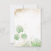 Safari-Tiere Tropische Vegetation Kinderdusche Dankeskarte (Rückseite)