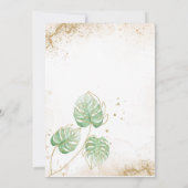 Safari-Tiere Tropische Vegetation Kinderdusche Einladung (Rückseite)