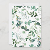 Safari-Tiere und Foliage-Baby-Dusche Einladung (Rückseite)