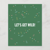 Safari Tiere Vier mal Wild Budget Geburtstag (Rückseite)