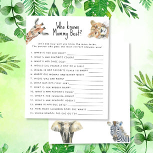 Safari-Tiere - Wer kennt Mama am besten