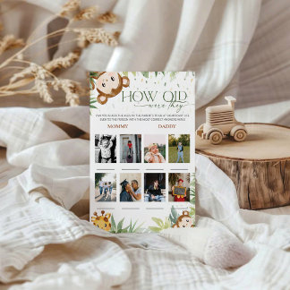 Safari Tiere wie alt waren sie Baby Showspiel