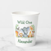 Safari-Tiere Wild 1. Geburtstag Pappbecher (Vorderseite)