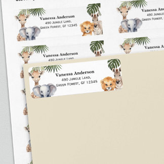 Safari Tiere Wild Ein Baby Boy Dusche Rückkehr