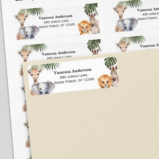 Safari Tiere Wild Ein Baby Boy Dusche Rückkehr