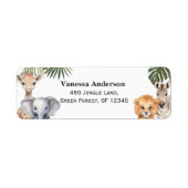 Safari Tiere Wild Ein Baby Boy Dusche Rückkehr (Vorne)