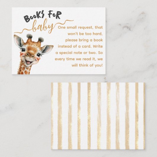 Safari-Tiere wilden ein modernes Baby-Duschbücher Begleitkarte (Vorne/Hinten)