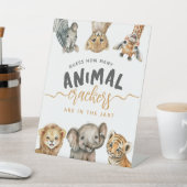 Safari-Tiere wilden ein modernes Baby-Duschwild Sockelschild (In SItu)