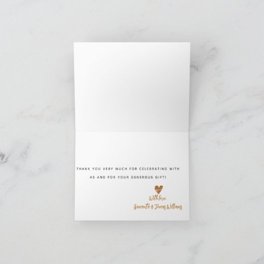 Safari-Tiere wildern eine moderne Baby-Dusche Dankeskarte (Innenseite)