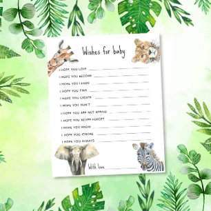 Safari-Tiere - Wünsche für Kinder