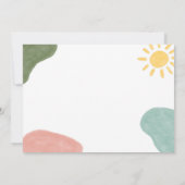 Safari-Tiere zum Geburtstag Einladung mit Foto (Rückseite)