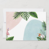 Safari-Tiere zum Geburtstag Einladung mit Foto (Rückseite)