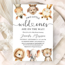 Safari-Tiere-Zwillinge-Baby-Party Wilder Dschungel