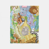 Safari-Tierflanell-Decke Fleecedecke (Vorderseite)