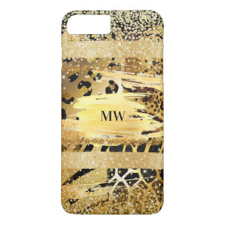Safari-Tierhautmuster glänzen Glitzer Case-Mate iPhone Hülle