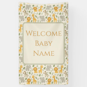 Safari-Tierkinderstube-Druck Banner